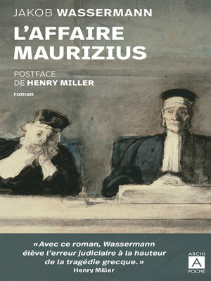 cover image of L'Affaire Maurizius